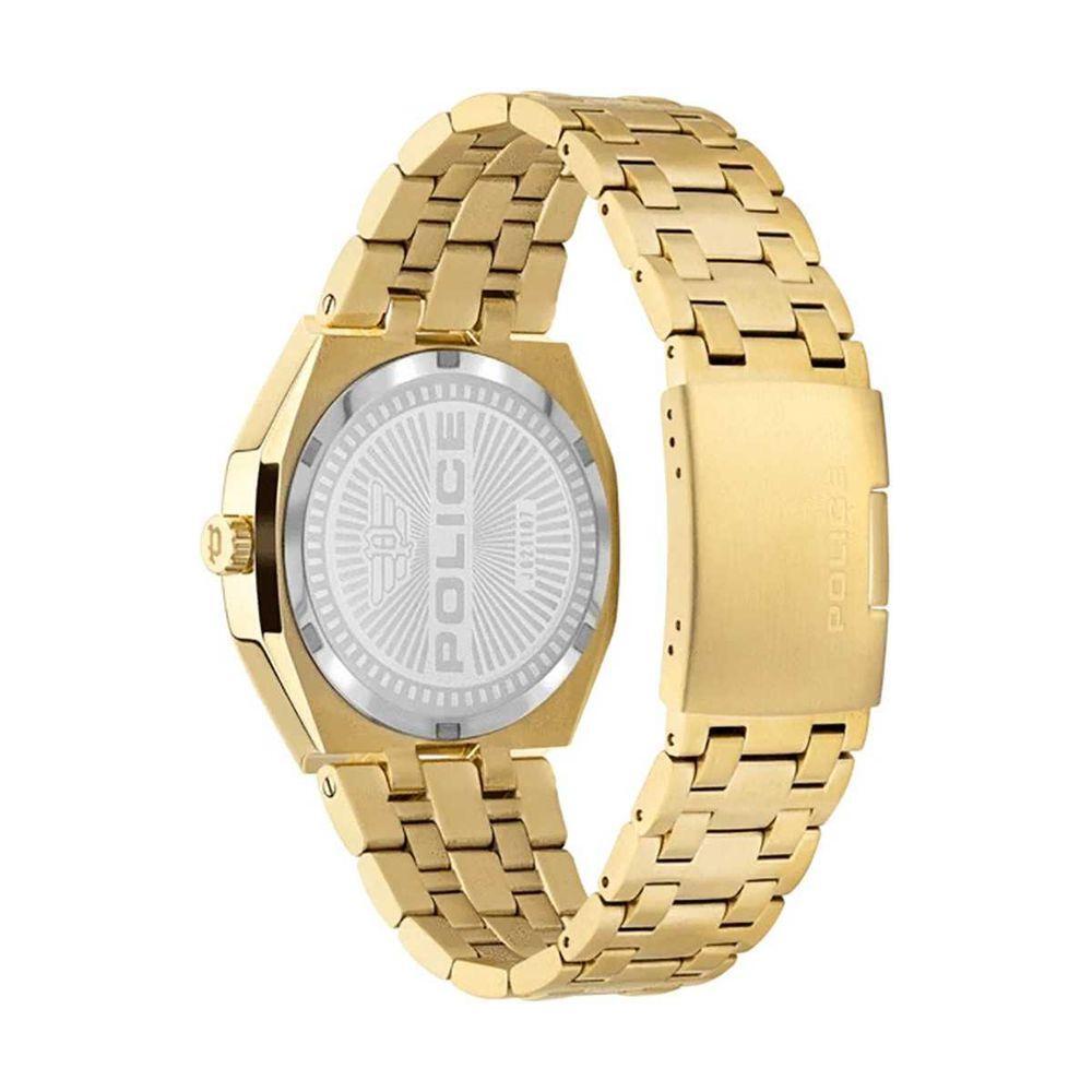 Police Gold Stainless Steel Dress Watch