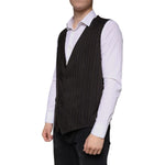 Dolce & Gabbana Black Cotton Waistcoat Dress Formal Vest SIG60340-56