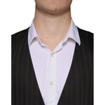 Dolce & Gabbana Black Cotton Waistcoat Dress Formal Vest SIG60340-56