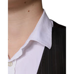Dolce & Gabbana Black Cotton Waistcoat Dress Formal Vest SIG60340-56