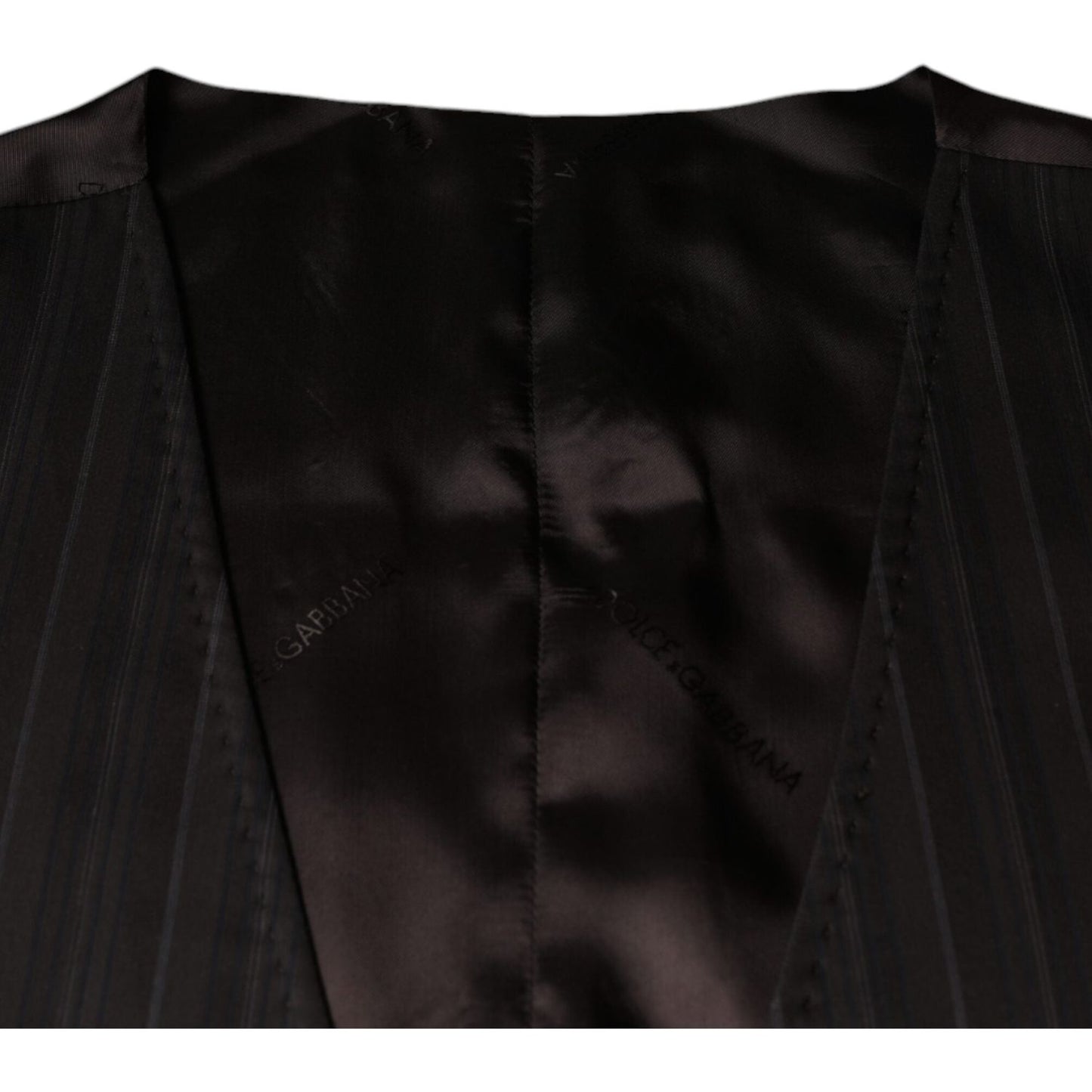 Dolce & Gabbana Black Cotton Waistcoat Dress Formal Vest SIG60340-56