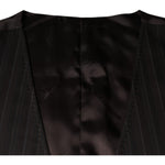 Dolce & Gabbana Black Cotton Waistcoat Dress Formal Vest SIG60340-56