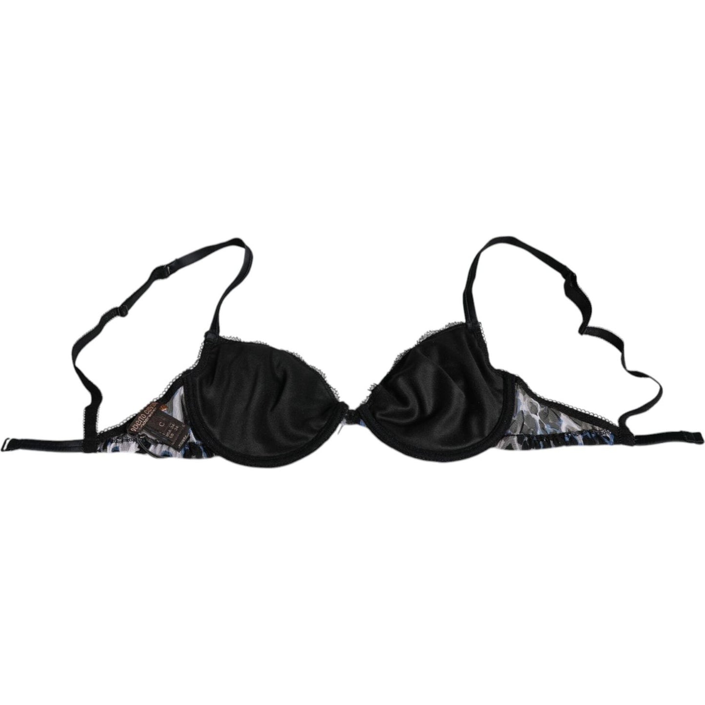 Roberto Cavalli White Leopard Push Up Reggiseno Bra Underwear BIK760-42