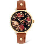 Police Brown Leather Watch POPL16034MSG02AC