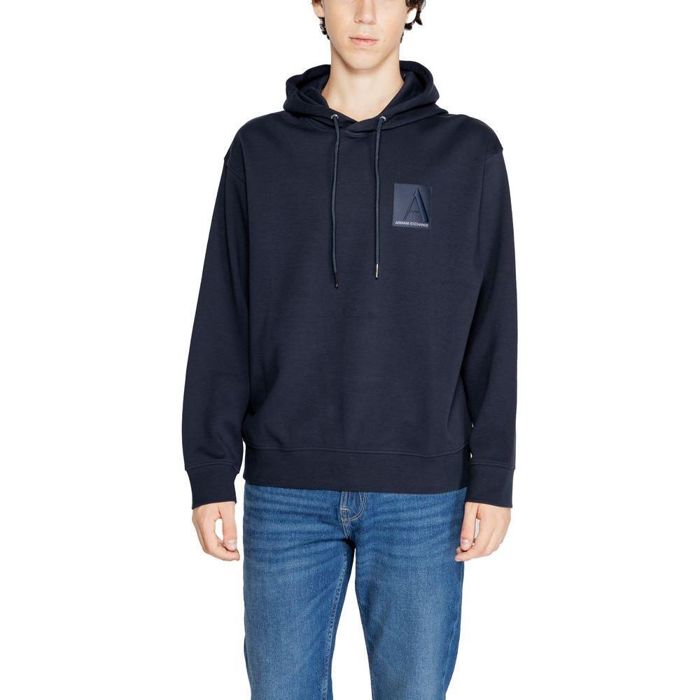 Armani Exchange Blue Cotton Hoody AR-14712600010-IT44 | S