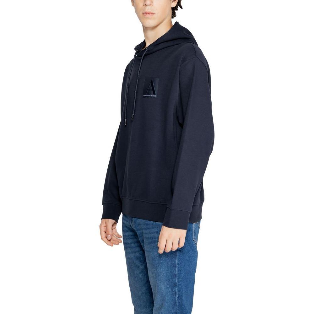 Armani Exchange Blue Cotton Hoody AR-14712600010-IT44 | S