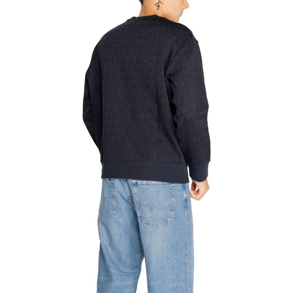 Armani Exchange Blue Cotton Sweatshirt AR-14712800010-IT44 | S