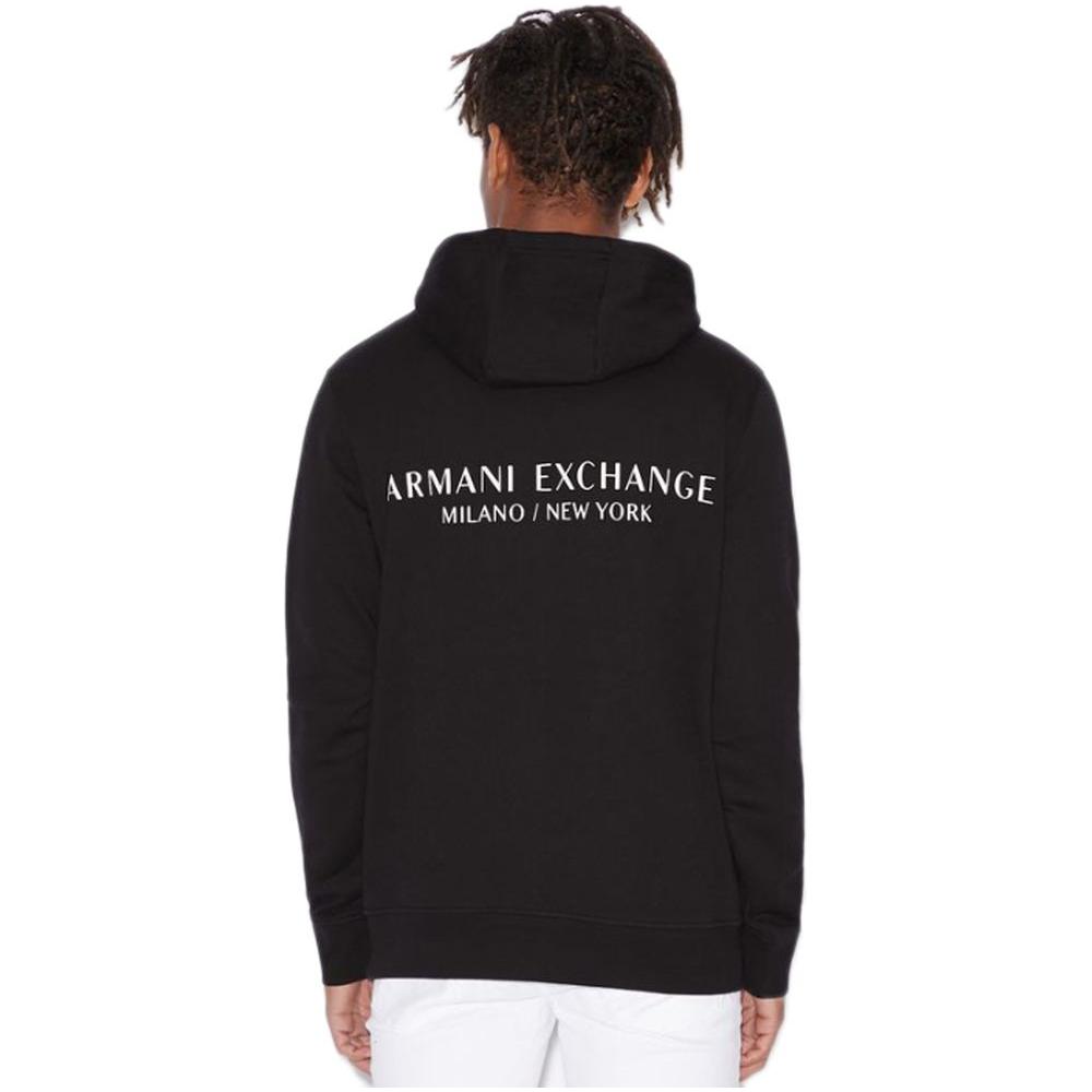Armani Exchange Black Cotton Hoody AR-4516900009-IT42 | XS