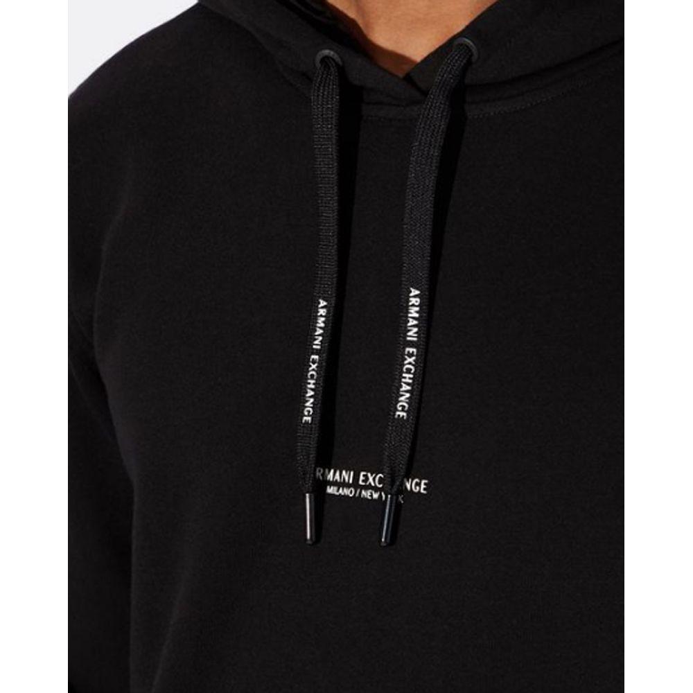 Armani Exchange Black Cotton Hoody AR-4516900009-IT42 | XS