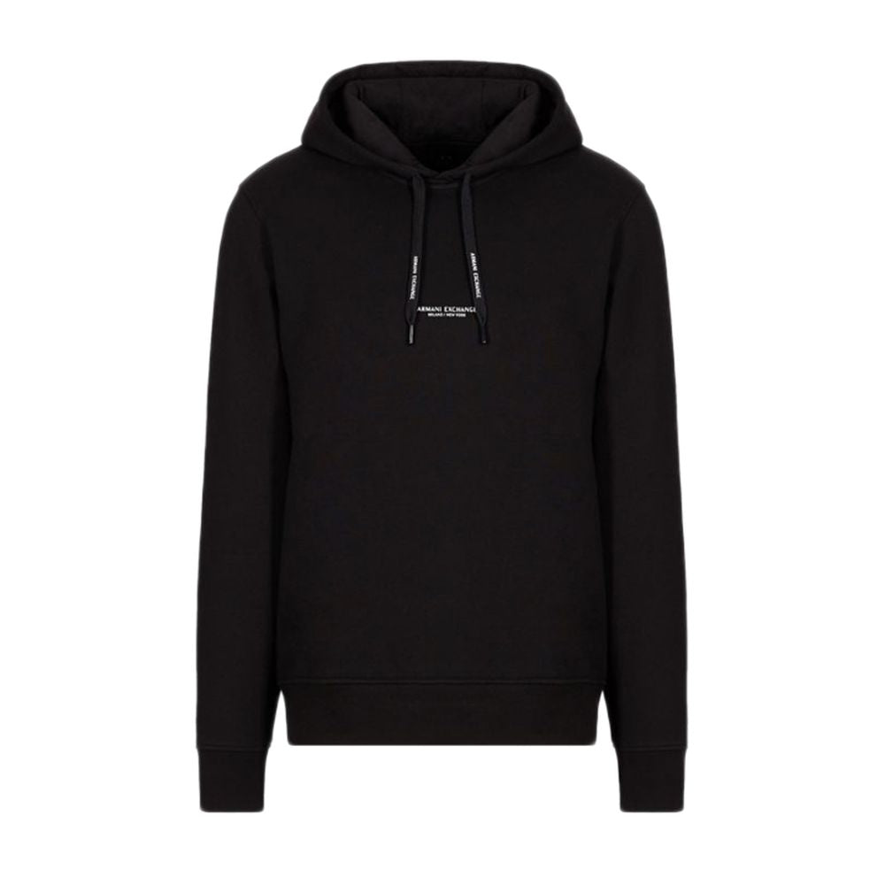 Armani Exchange Black Cotton Hoody AR-4516900009-IT42 | XS