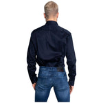 Armani Exchange Blue Cotton Shirt AR-6516400010-IT44 | S
