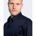 Armani Exchange Blue Cotton Shirt AR-6516400010-IT44 | S