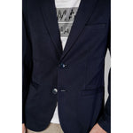 Armani Exchange Blue Viscose Blazer AR-8165900010-IT44 | S