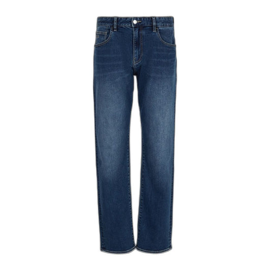 Armani Exchange Blue Cotton Skinny Jeans
