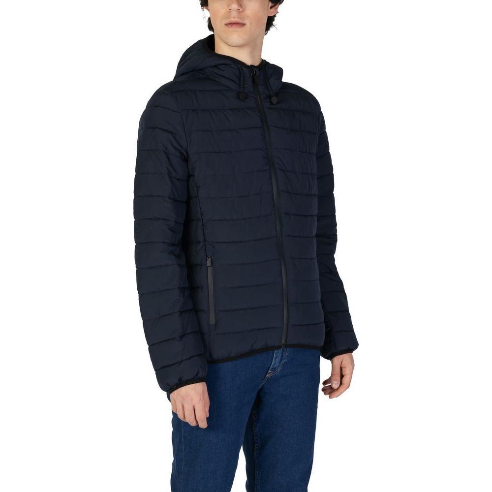 Suns Blue Polyester Jackets & Coat SU-15734300010-3XL