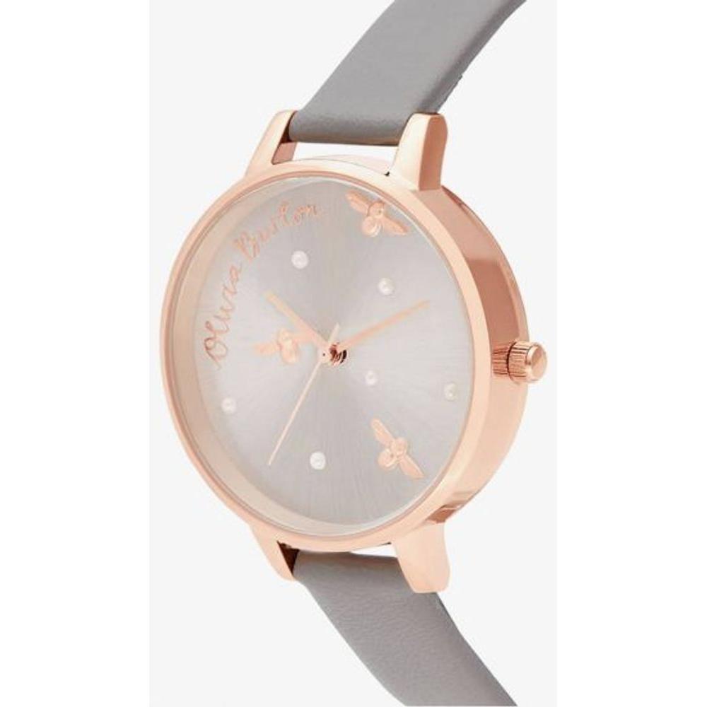 Olivia Burton Gray Artificial Leather Watch OBOB16PQ03AC