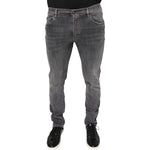Dolce & Gabbana Dark Gray Cotton Stretch Skinny Denim Jeans PAN75582-48