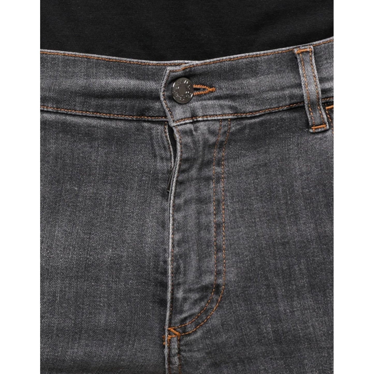 Dolce & Gabbana Dark Gray Cotton Stretch Skinny Denim Jeans PAN75582-48