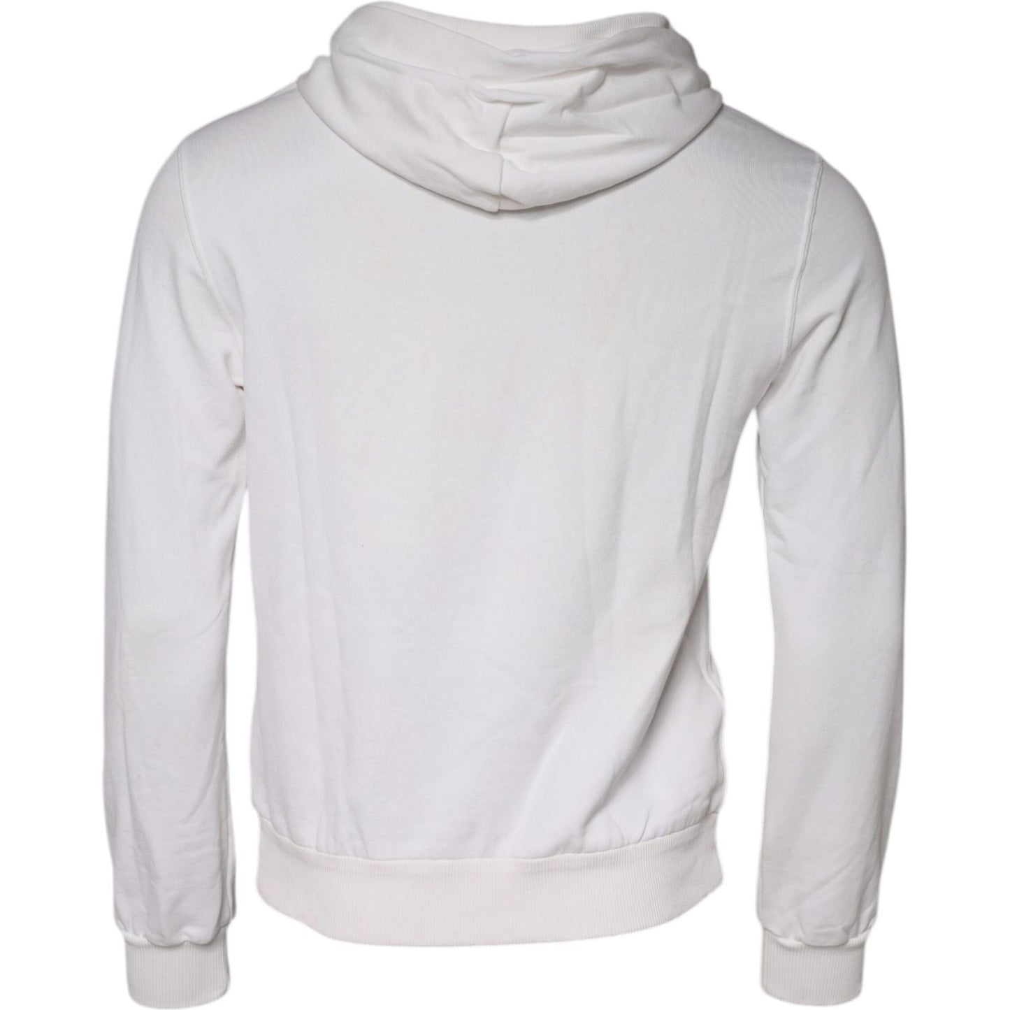 Dolce & Gabbana White Caesar Cotton Hooded Pullover Sweater TSH87225-48