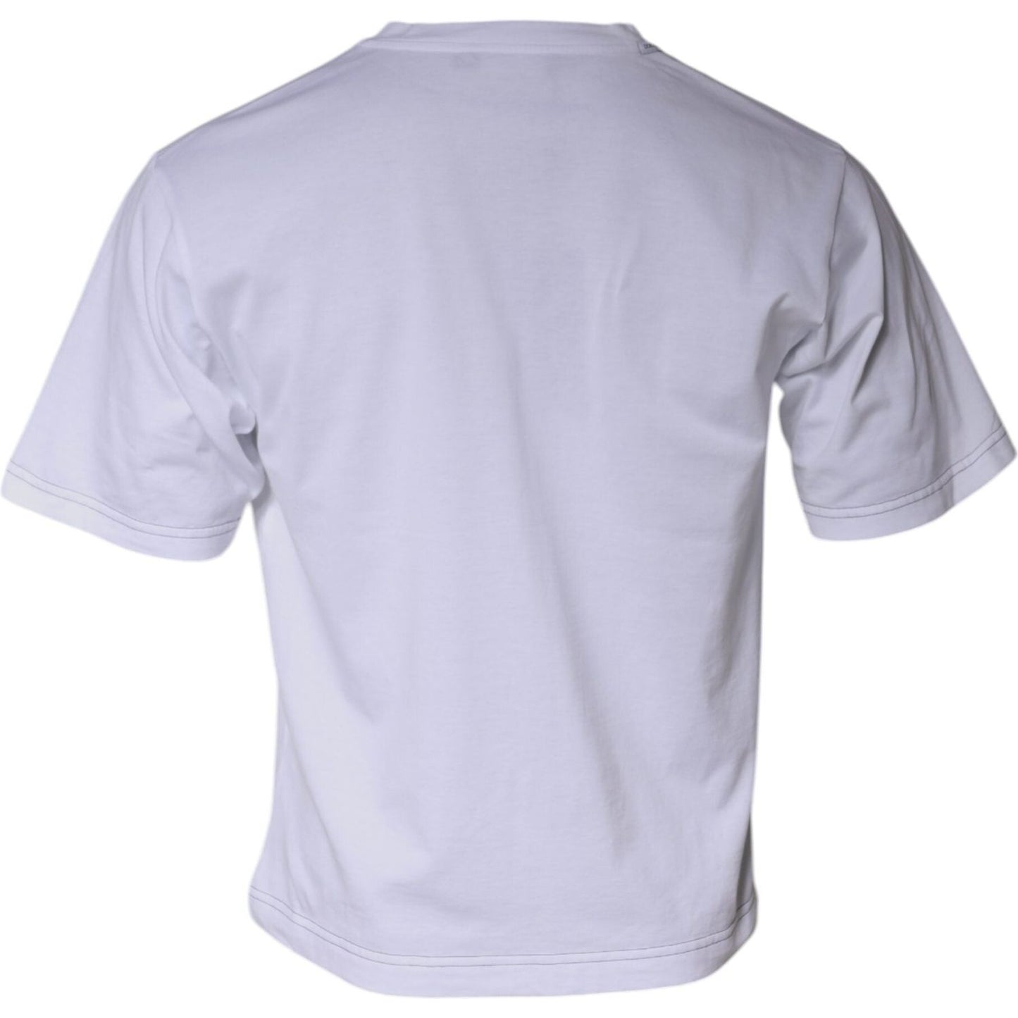 Dolce & Gabbana White DG Logo Cotton Shorts Sleeves T-shirt TSH84853-52
