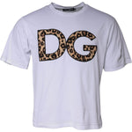 Dolce & Gabbana White DG Logo Cotton Shorts Sleeves T-shirt TSH84853-52