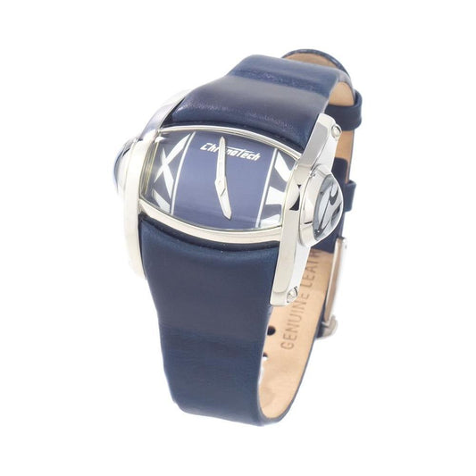 Chronotech Blue Leather Watch