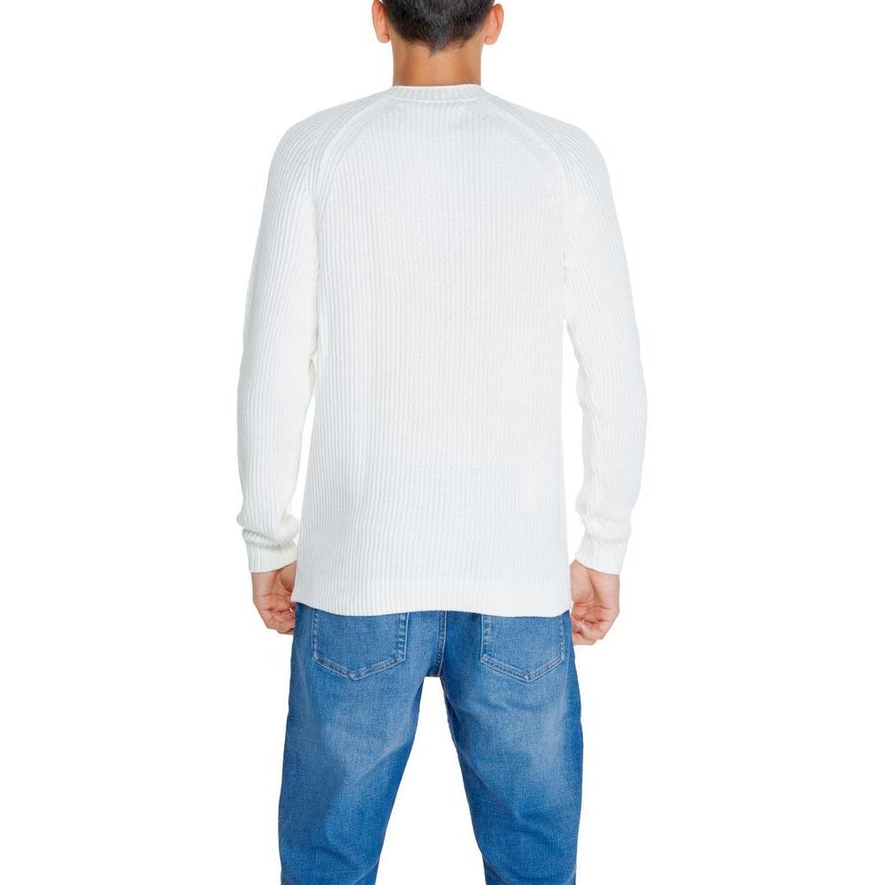 Calvin Klein Jeans White Organic Cotton Sweater CA-14569000008-IT52 | XL