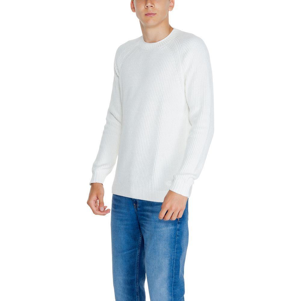 Calvin Klein Jeans White Organic Cotton Sweater CA-14569000008-IT52 | XL