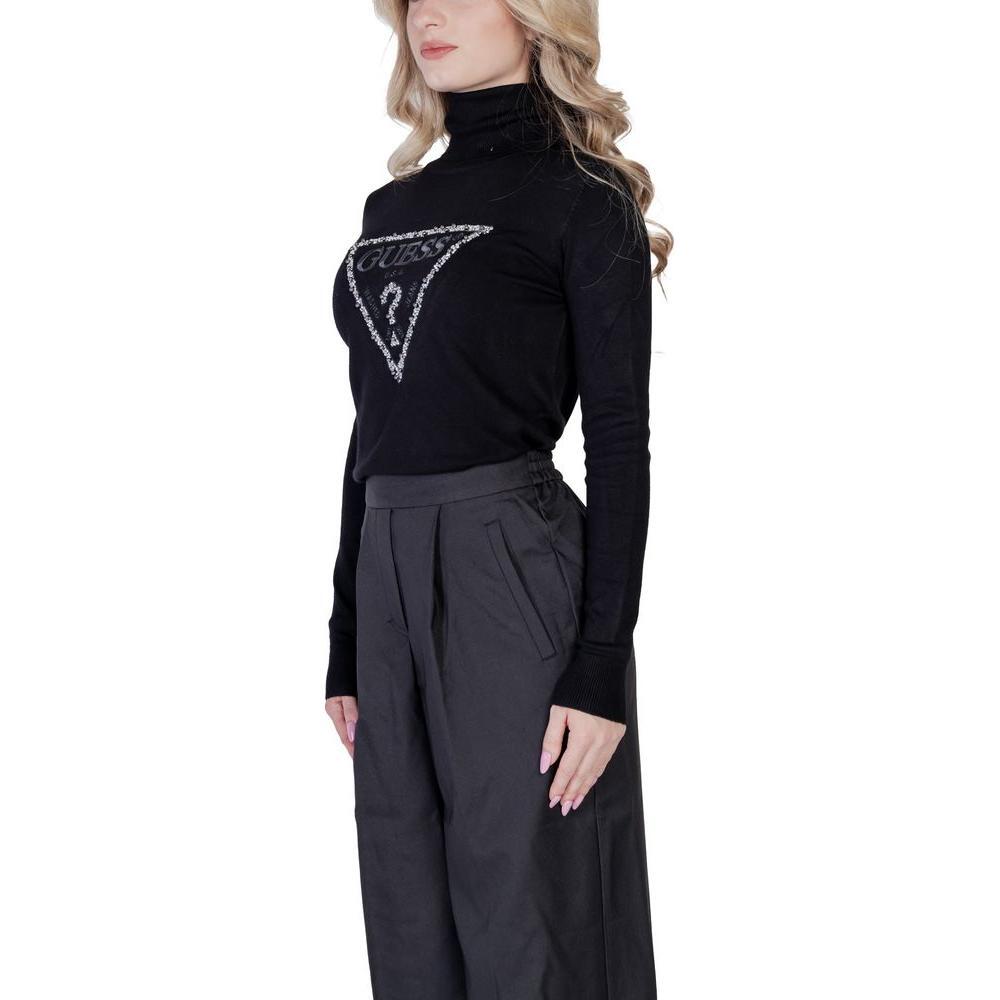 Guess Black Viscose Turtleneck GU-14687900009-IT38|XS