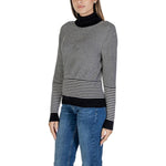 Sandro Ferrone Black And White Viscose Turtleneck SA-15618902438-IT42|M