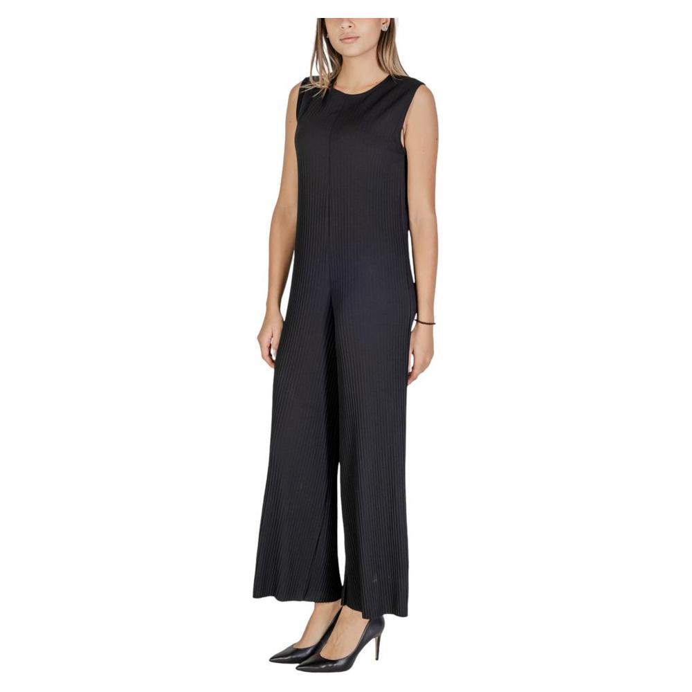 Sandro Ferrone Black Polyester Jumpsuit SA-15620000009-IT42|M