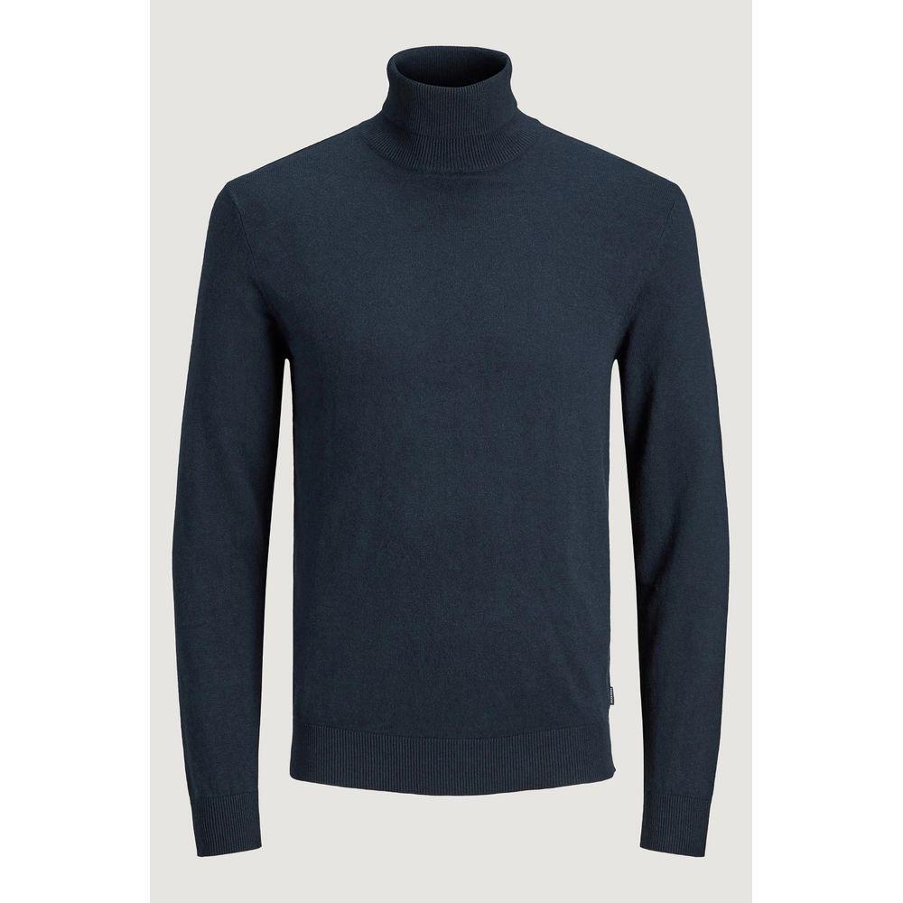 Jack Jones Blue Cotton Turtleneck JA-3448600010-IT42 | XS