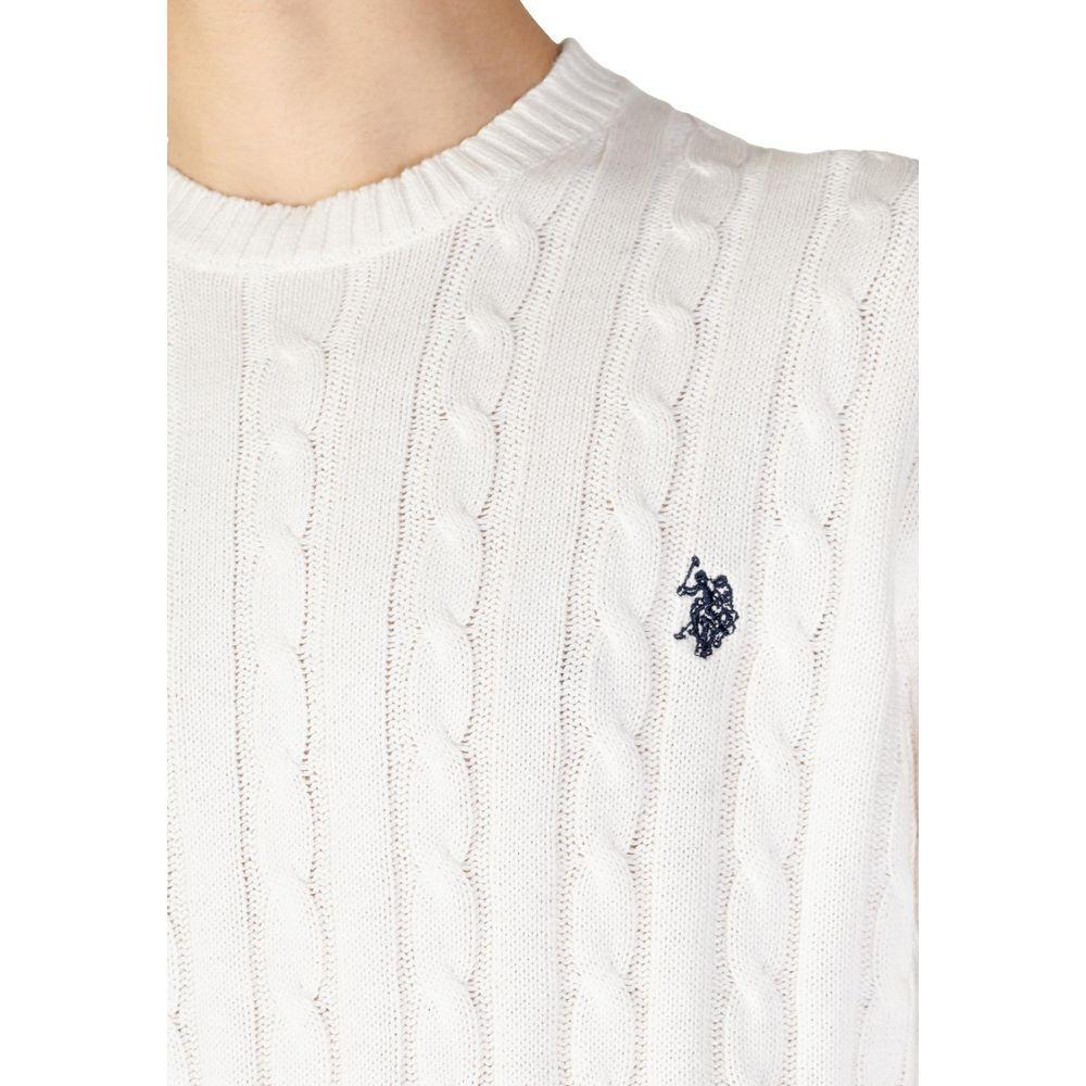 U.S. POLO ASSN. White Cotton Sweater US-15719300008-IT54 | XXL