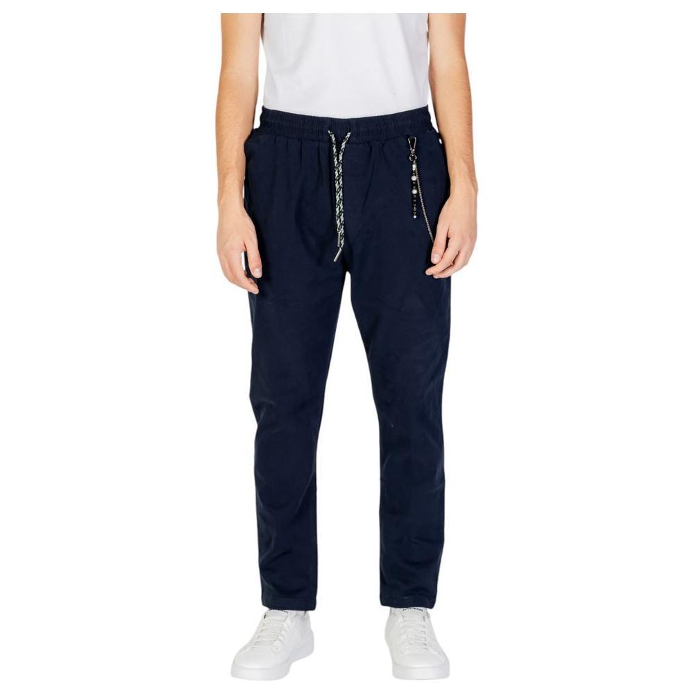 Gianni Lupo Blue Cotton Pant GI-14788300010-IT52 | XL