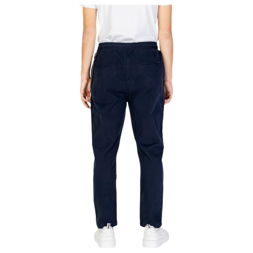 Gianni Lupo Blue Cotton Pant GI-14788300010-IT52 | XL