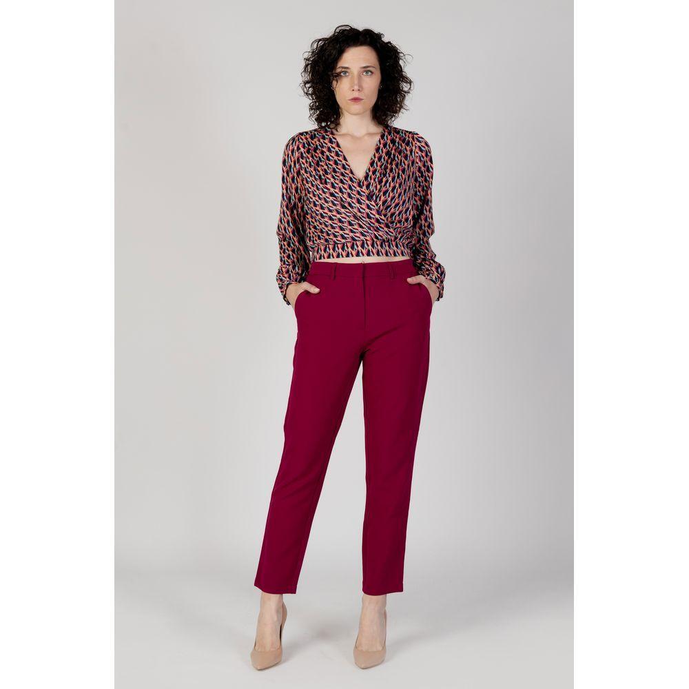 Vila Clothes Bordeaux Polyester Pant VI-12005800129-34 | XXS
