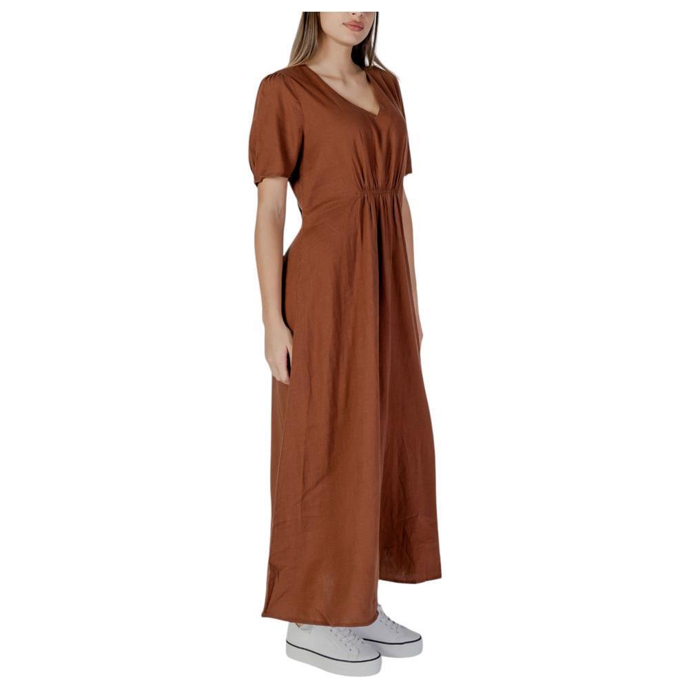 B.Young Brown Linen Long BY-14885700140-IT36|XXS