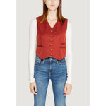 Vero Moda Red Polyester Waistcoat VE-14932700141-IT40|S