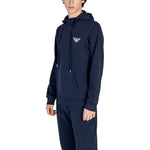 Emporio Armani Underwear Blue Cotton Hoody EM-15168200010-IT44 | S