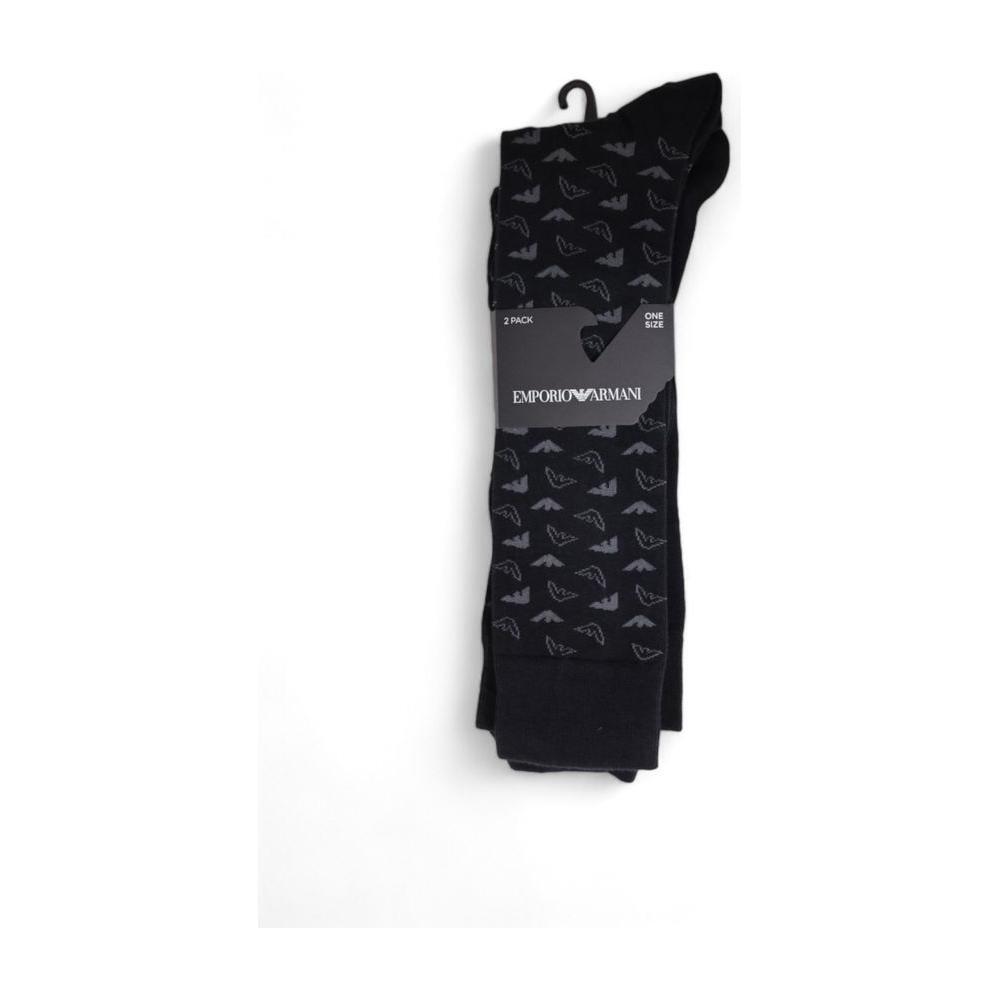 Emporio Armani Underwear Black Cotton Sock EM-15169600009-ONE SIZE
