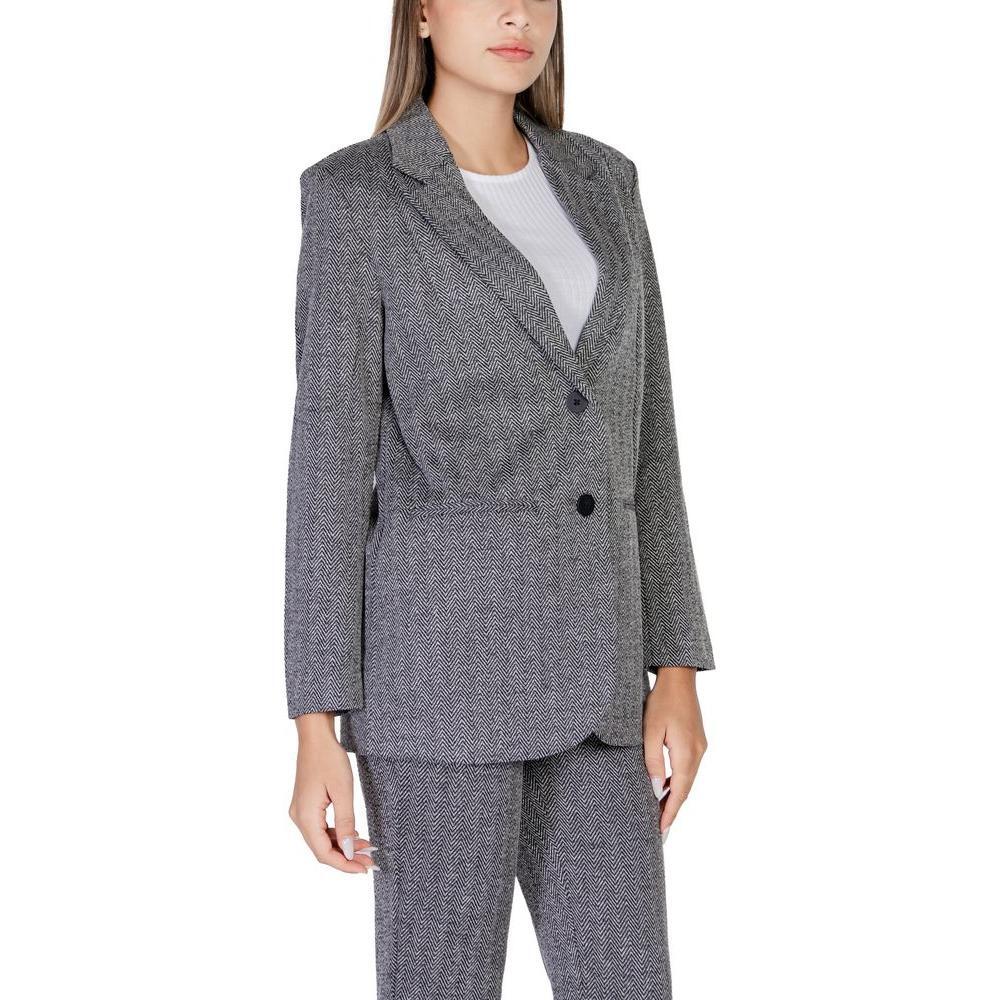 ICHI Black Polyester Blazer IC-15419600009-IT42|M