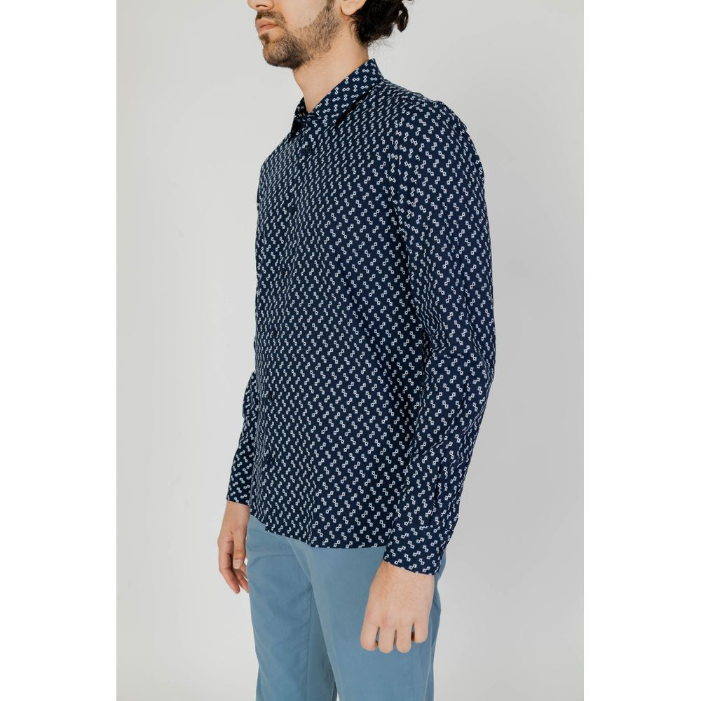 Antony Morato Blue Viscose Shirt AN-13369100010-IT46 | S