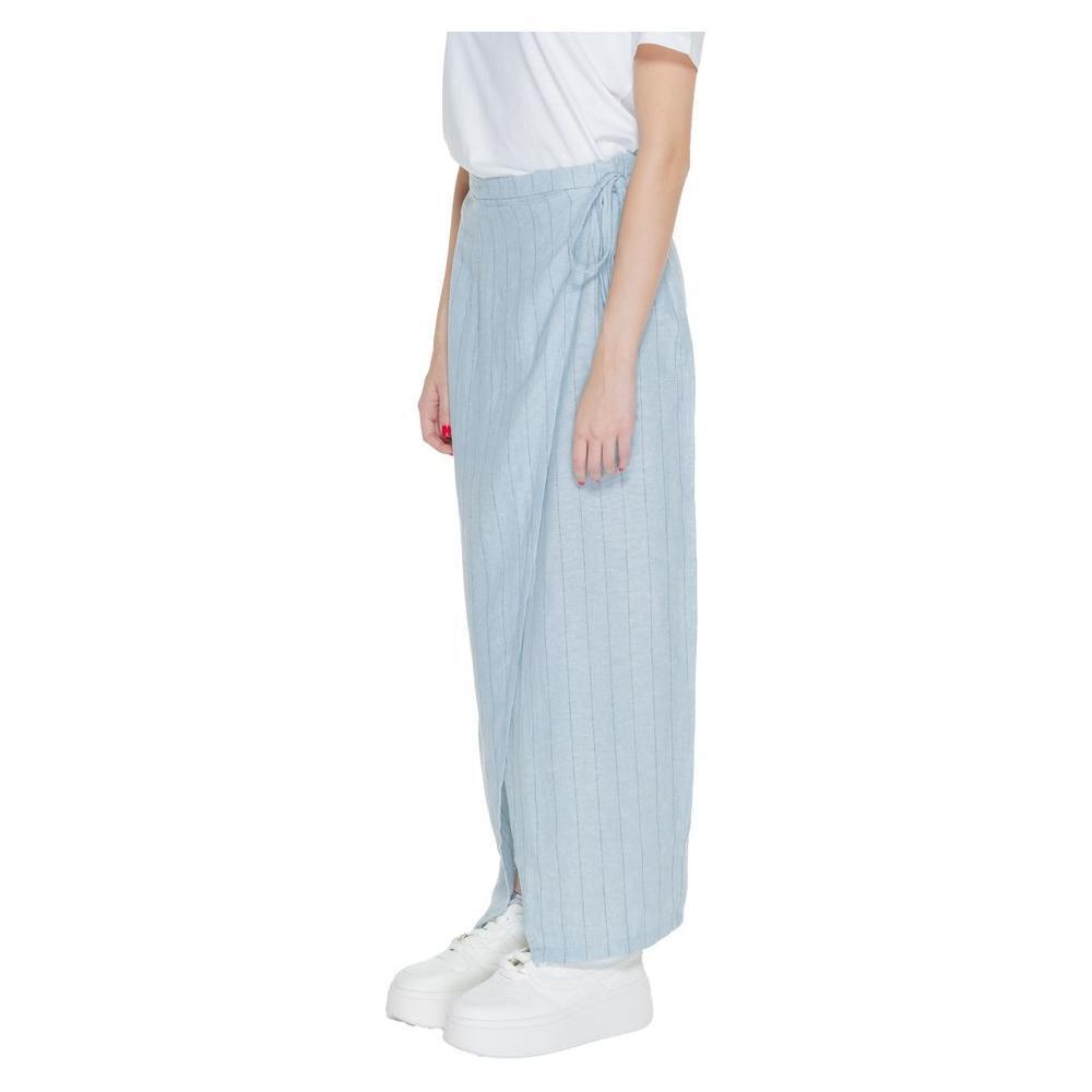 Vero Moda Light Blue Linen Skirt VE-13394500307-IT36|XXS