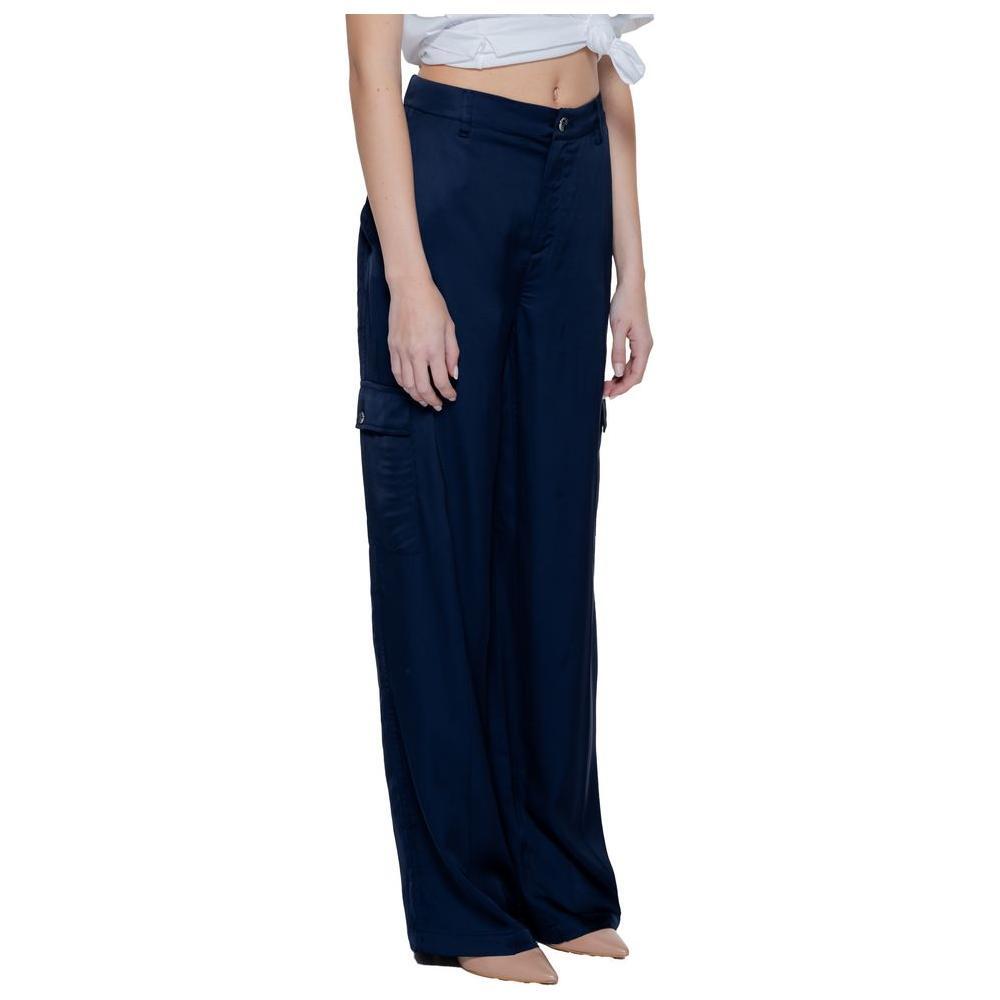 Street One Blue Viscose Pant ST-14205200010-W38 | L32