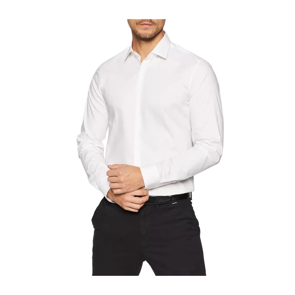 Calvin Klein White Cotton Dress Shirt