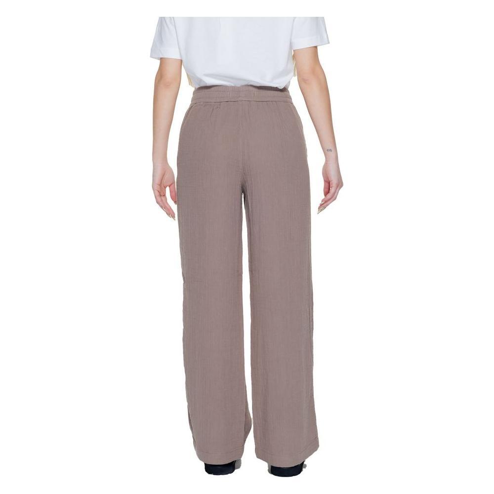 Street One Brown Cotton Pant ST-14346500140-W46 | L32