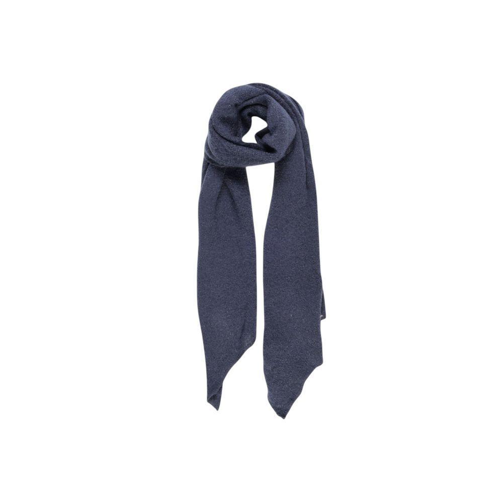 Pieces Blue Recycled Polyester Scarf PI-14837400010-ONE SIZE