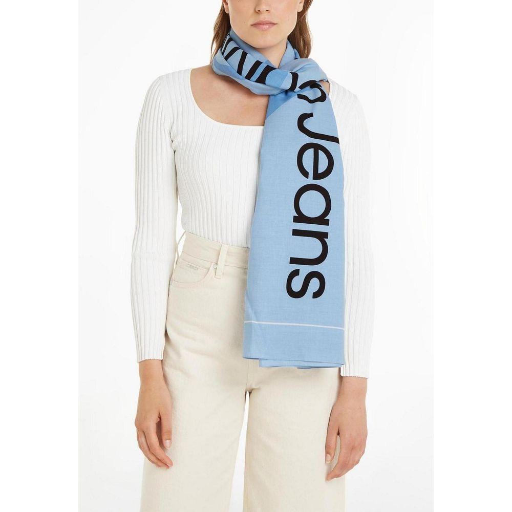 Calvin Klein Jeans Blue Organic Cotton Scarf CA-13338300132-ONE SIZE