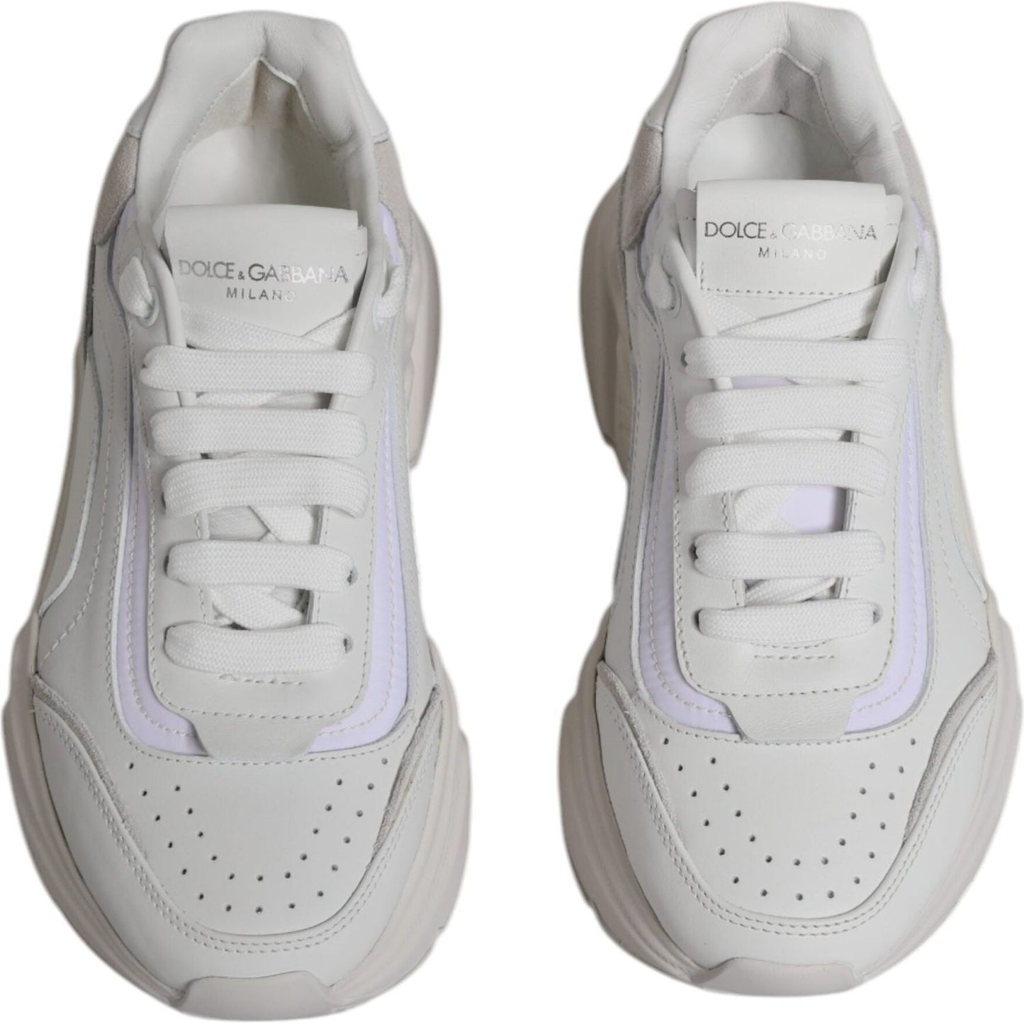 Dolce & Gabbana White Daymaster Low Top Sneakers Shoes LA11962-37.5