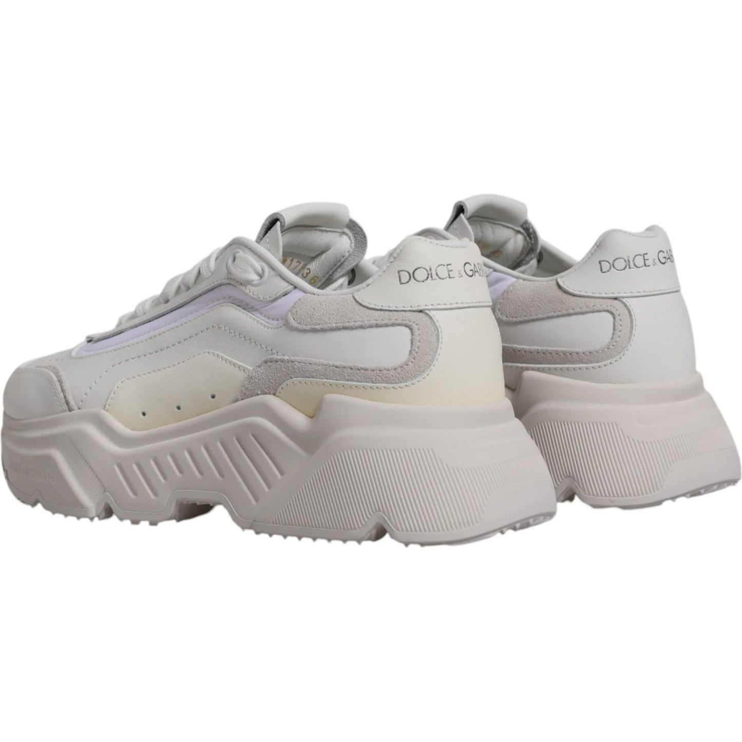 Dolce & Gabbana White Daymaster Low Top Sneakers Shoes LA11962-37.5